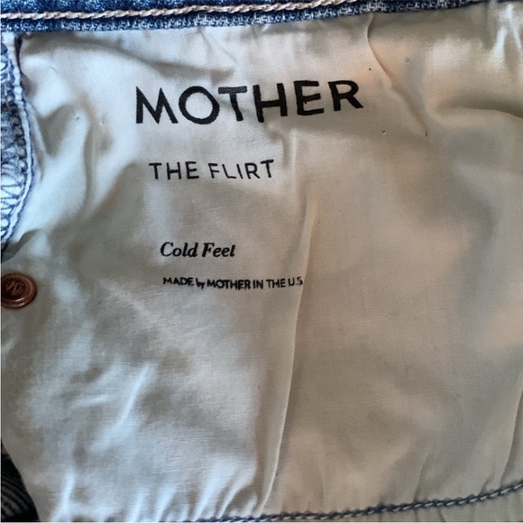 📌Mother Superior The Flirt Fray Straight Jeans in Cold Feet w/Whiskering - Picture 4 of 10